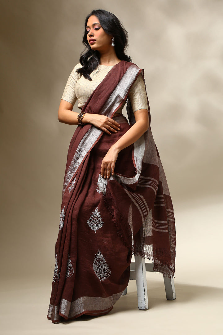 Chhaya Linen Saree