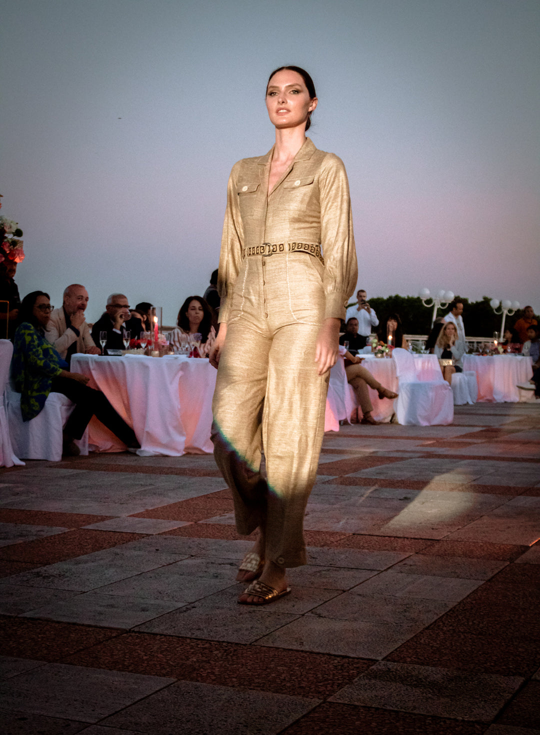 Brown Linen Jumpsuit
