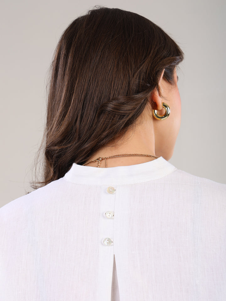 Ari White V-Neck Top