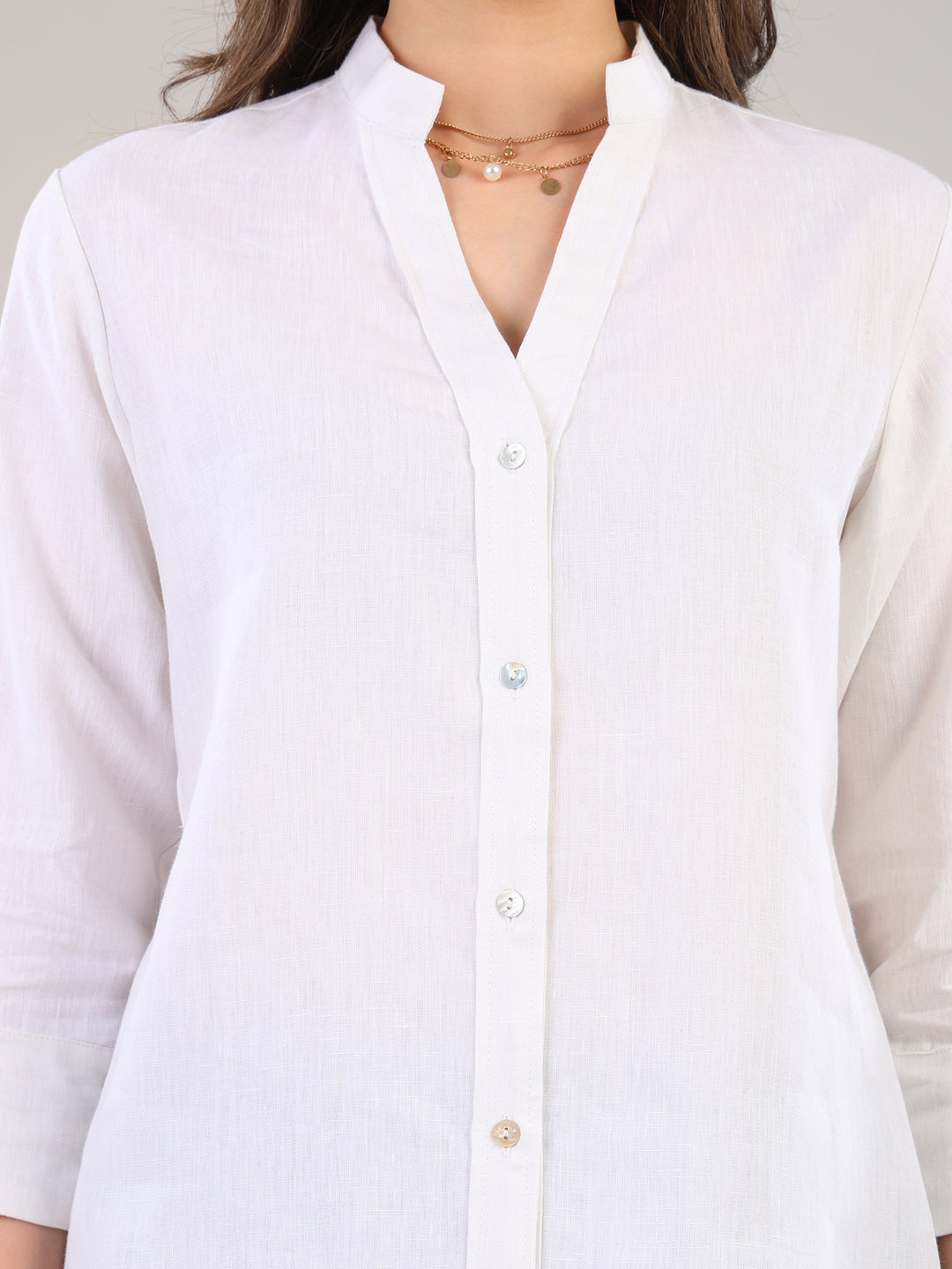 Ari White V-Neck Top