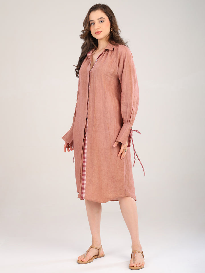 Siya Brown Collar Dress