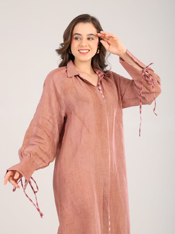 Siya Brown Collar Dress