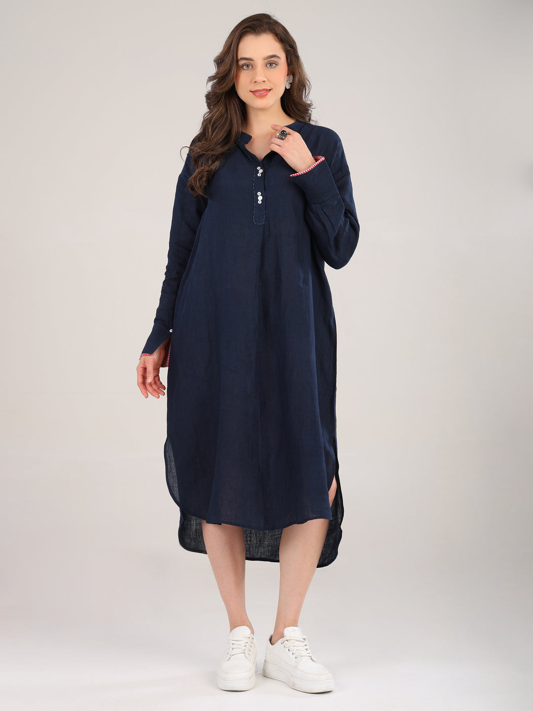 Yara Navy Blue Tunic Dress