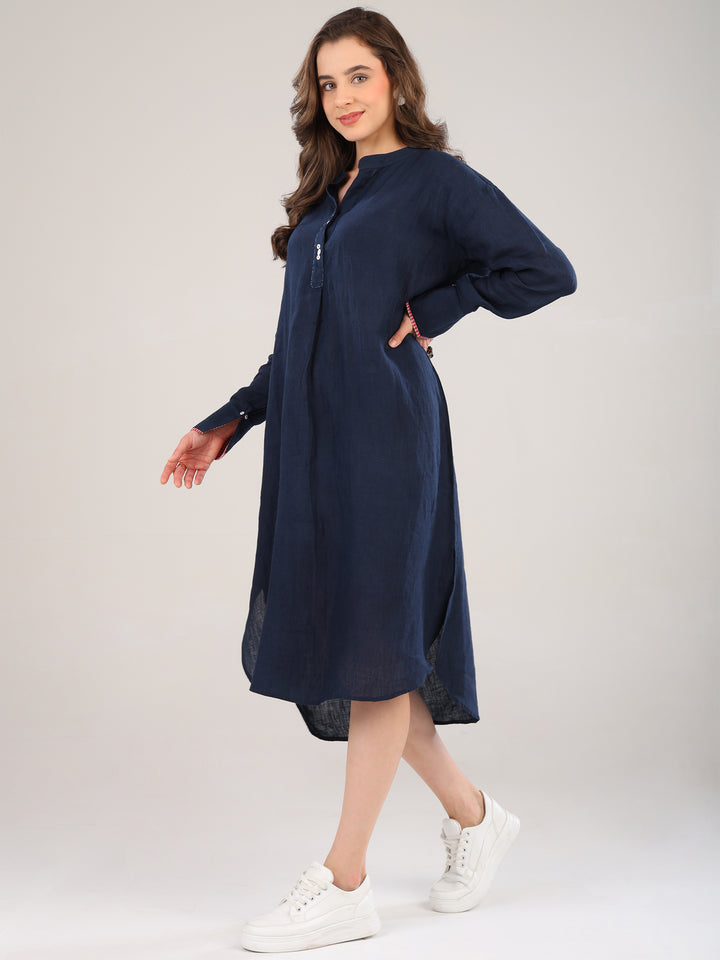 Yara Navy Blue Tunic Dress
