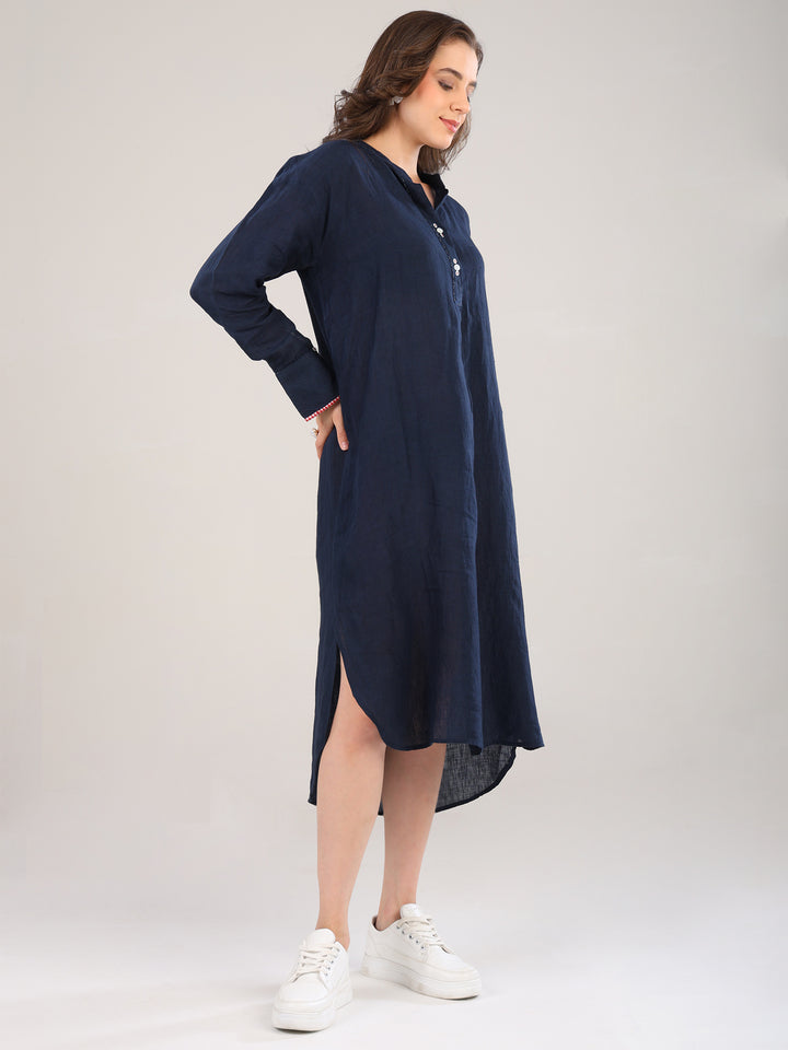 Yara Navy Blue Tunic Dress