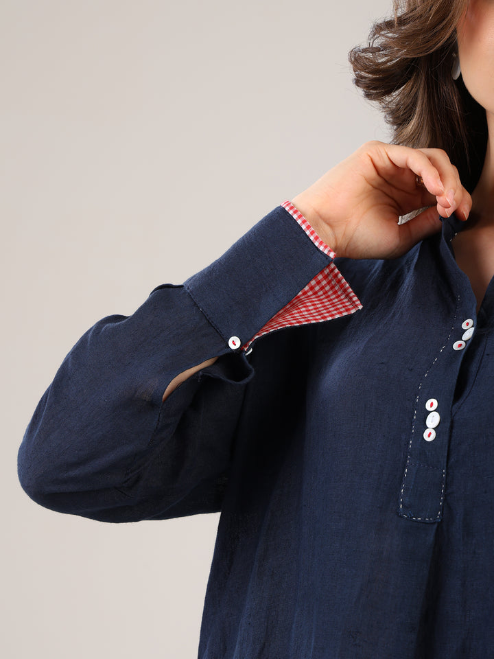 Yara Navy Blue Tunic Dress