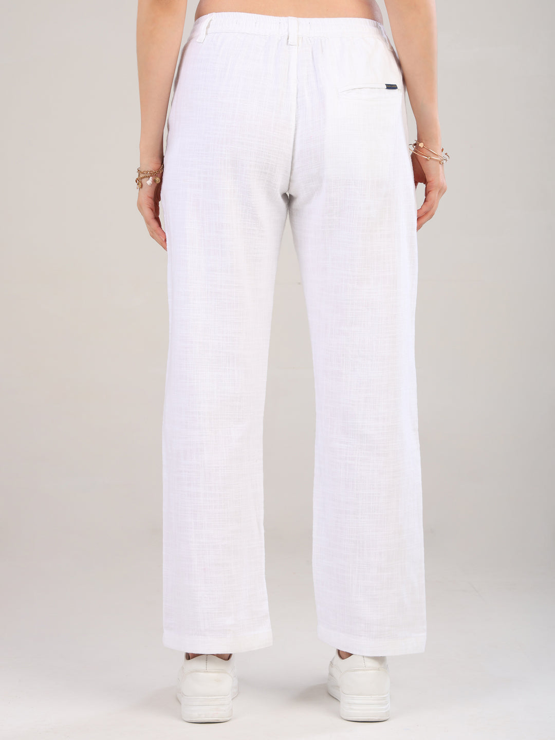 Alva White Pure Linen Pant