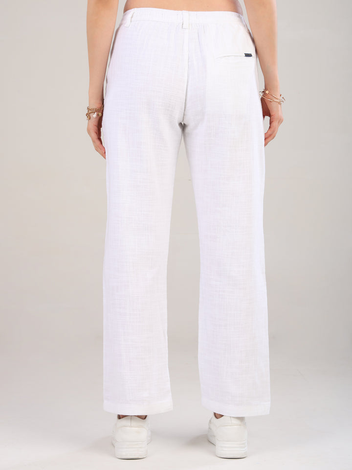 Alva White Pure Linen Pant