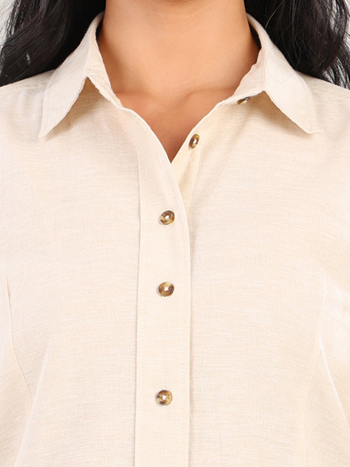 Liya Off White Collar Shirt