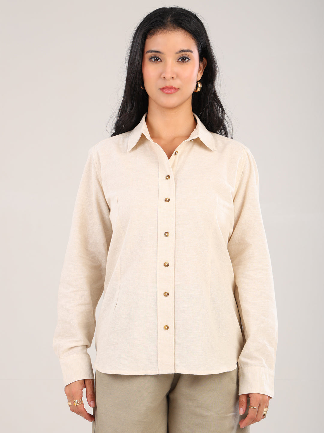 Liya Off White Collar Shirt