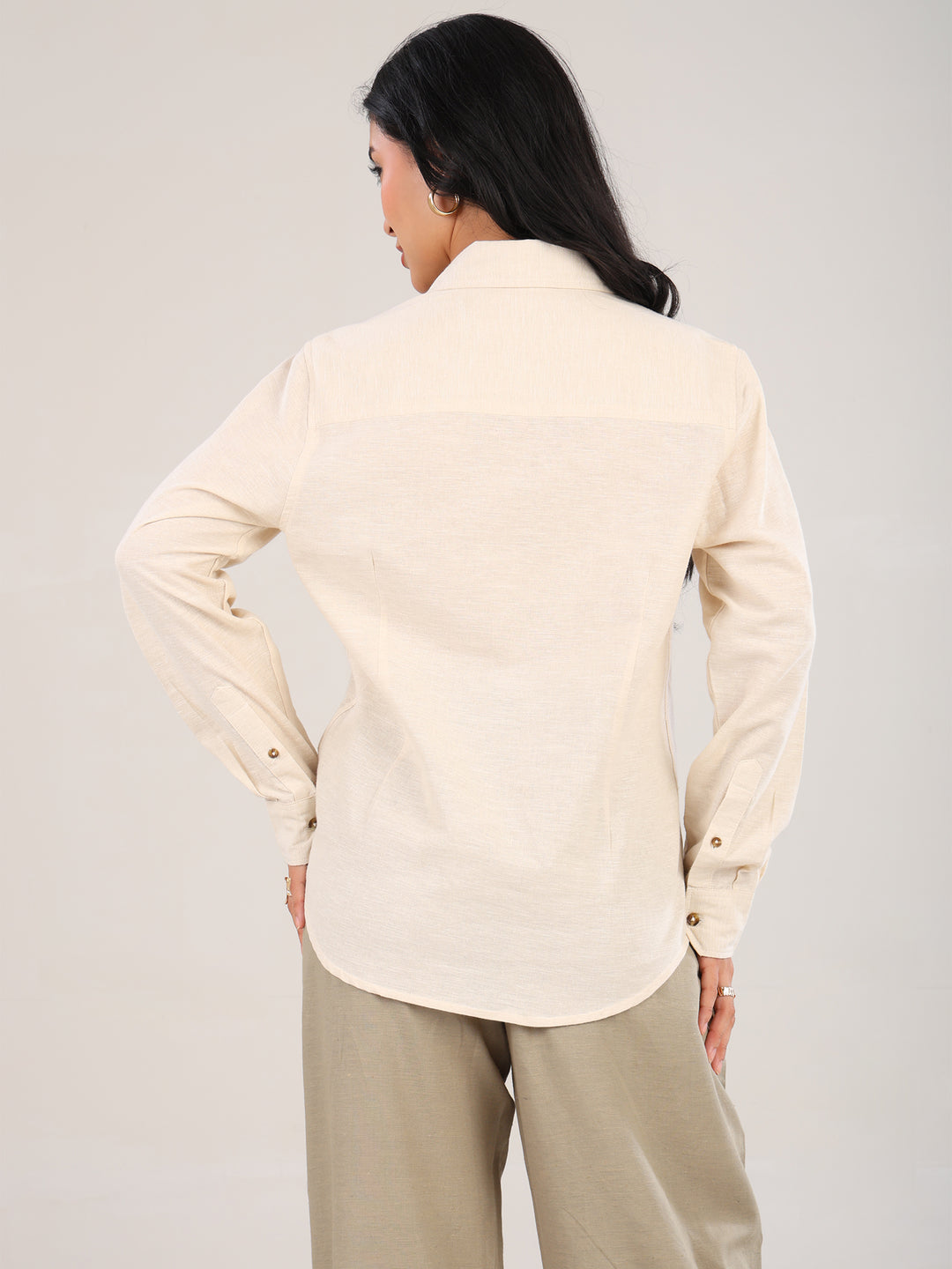 Liya Off White Collar Shirt