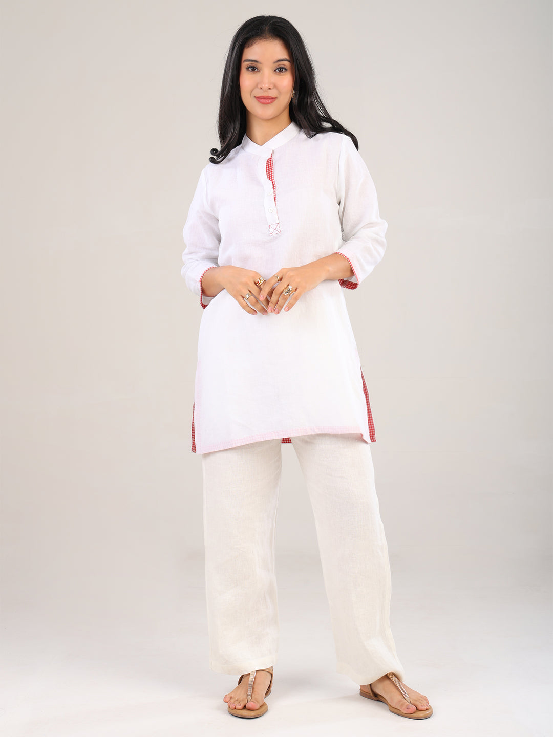 Talia White Band Collar Cord-Set