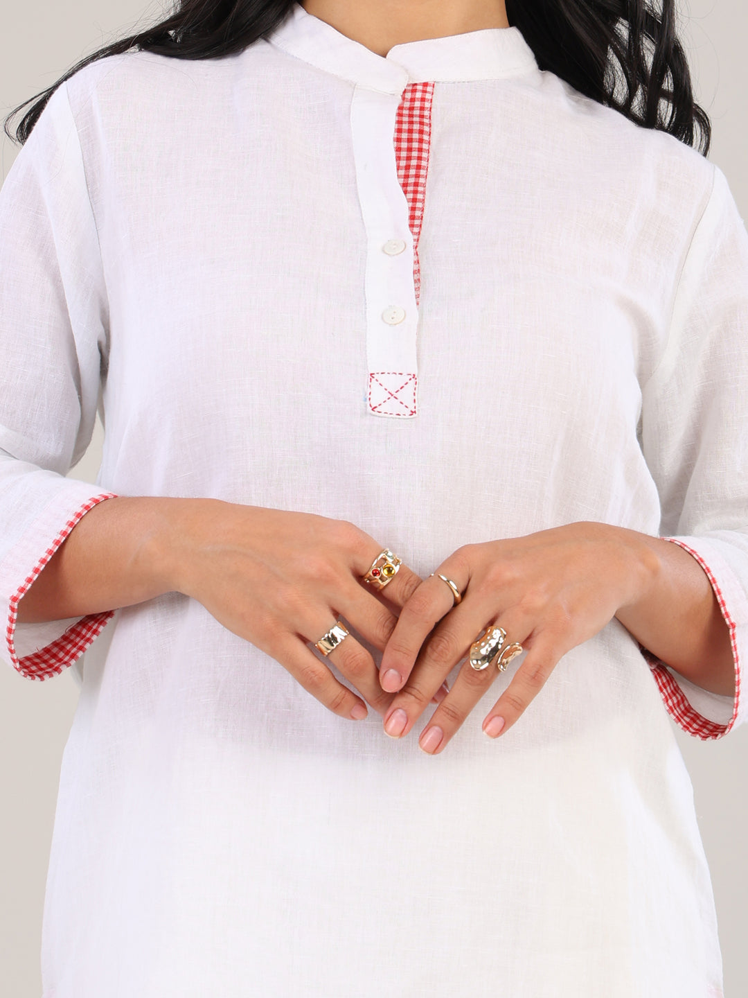 Talia White Band Collar Cord-Set