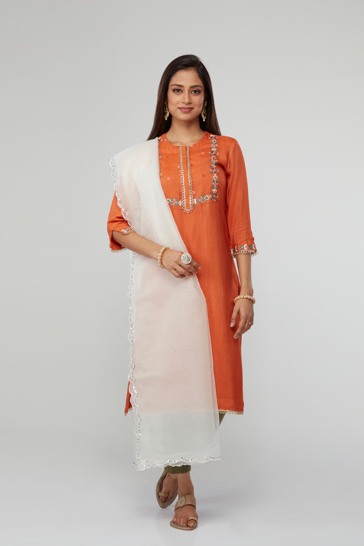 Baijanti Silk Kurti  Set