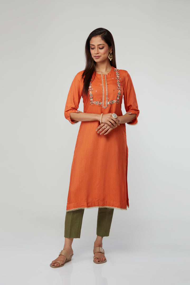 Baijanti Silk Kurti  Set