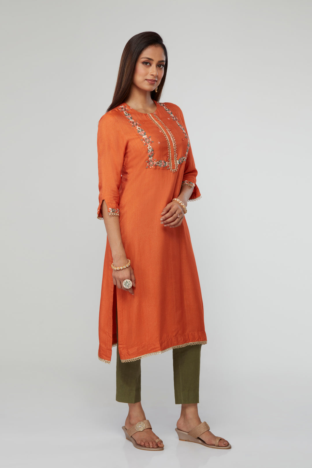 Baijanti Silk Kurti  Set