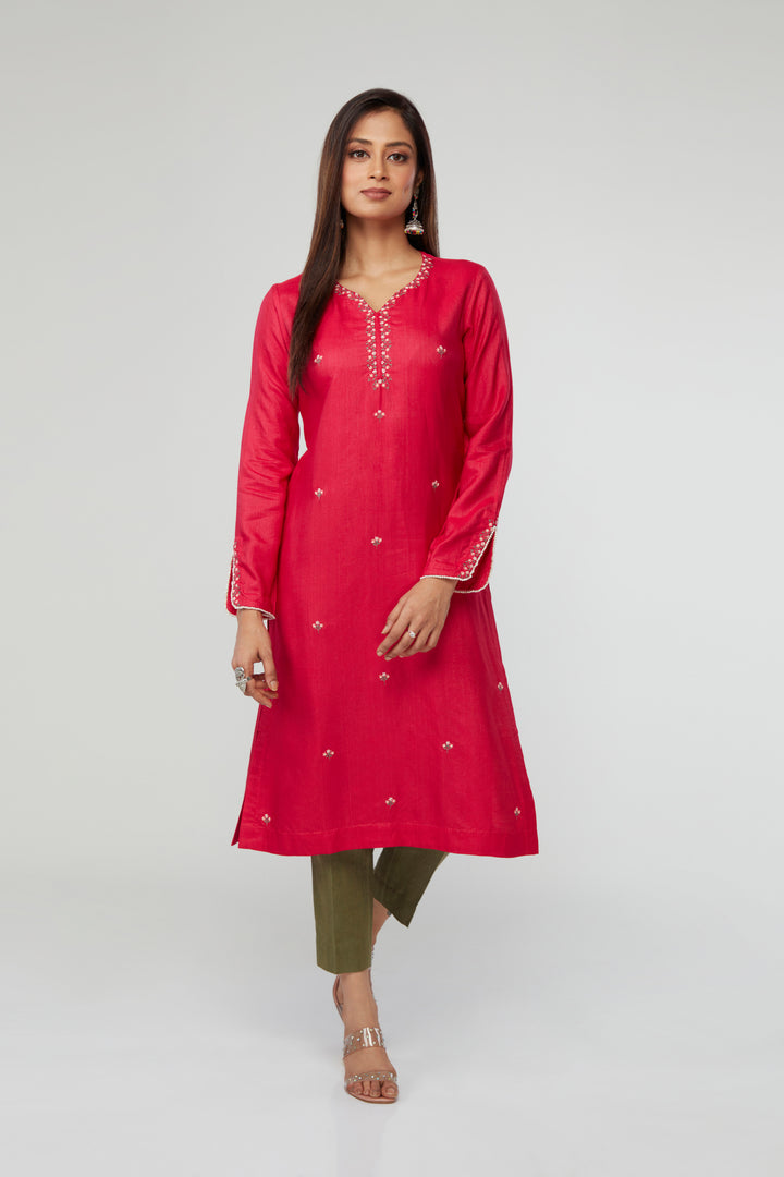 Kaanchi Silk Kurti Set