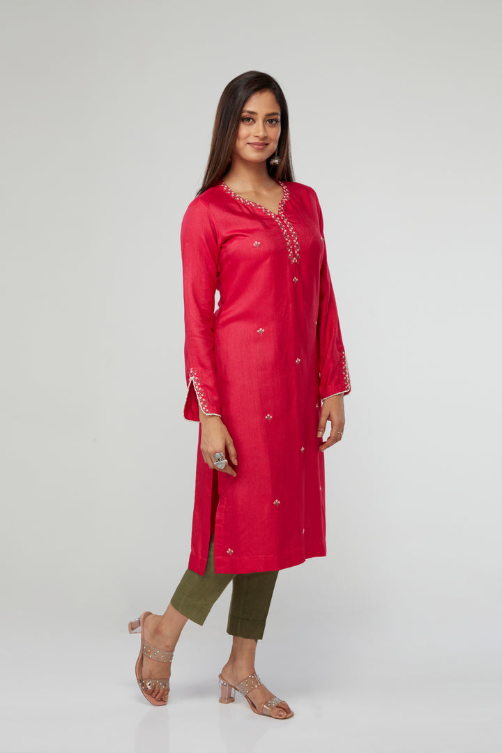 Kaanchi Silk Kurti Set