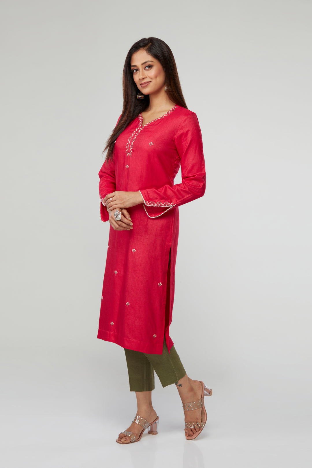 Kaanchi Silk Kurti Set