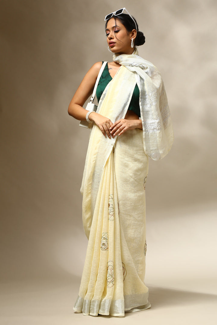 Gulparna Linen Saree