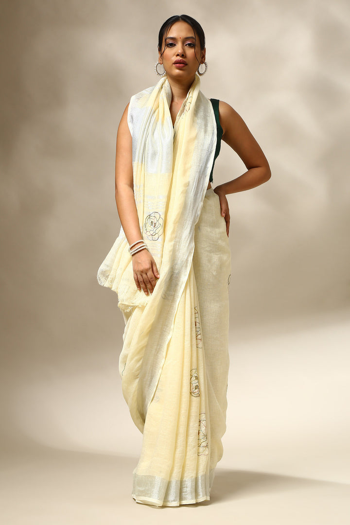 Gulparna Linen Saree