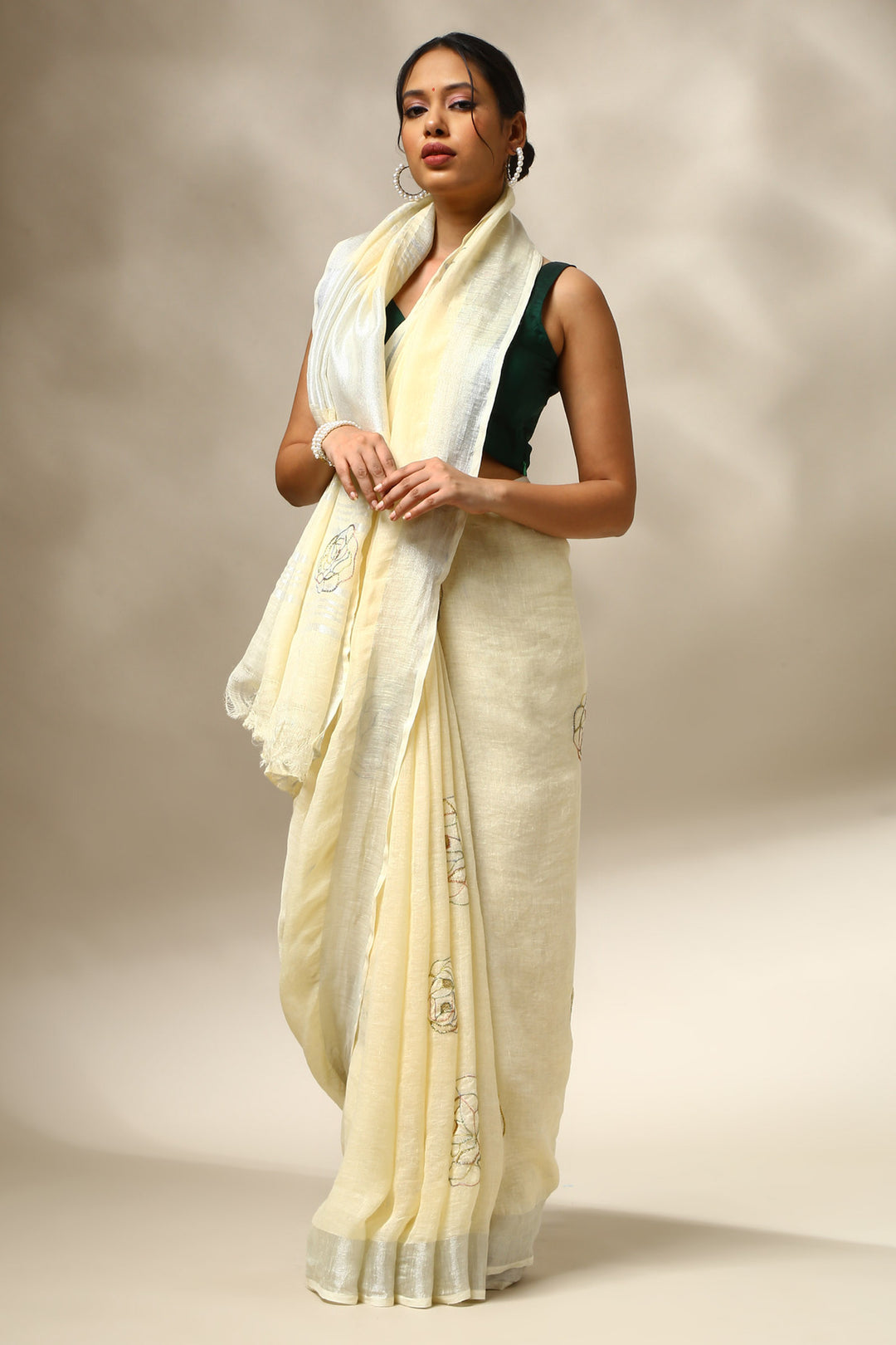 Gulparna Linen Saree