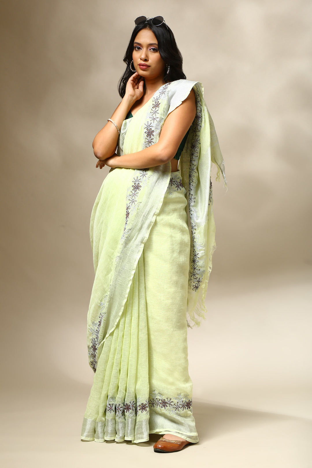 Gulshan Linen Saree