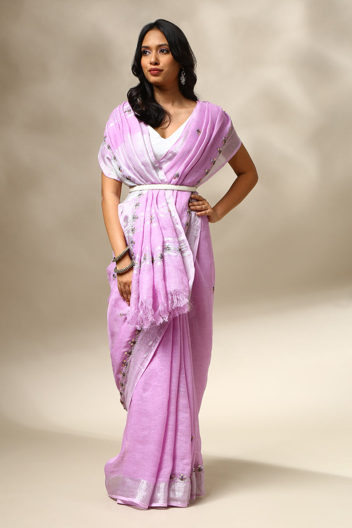 Manjari Linen Saree