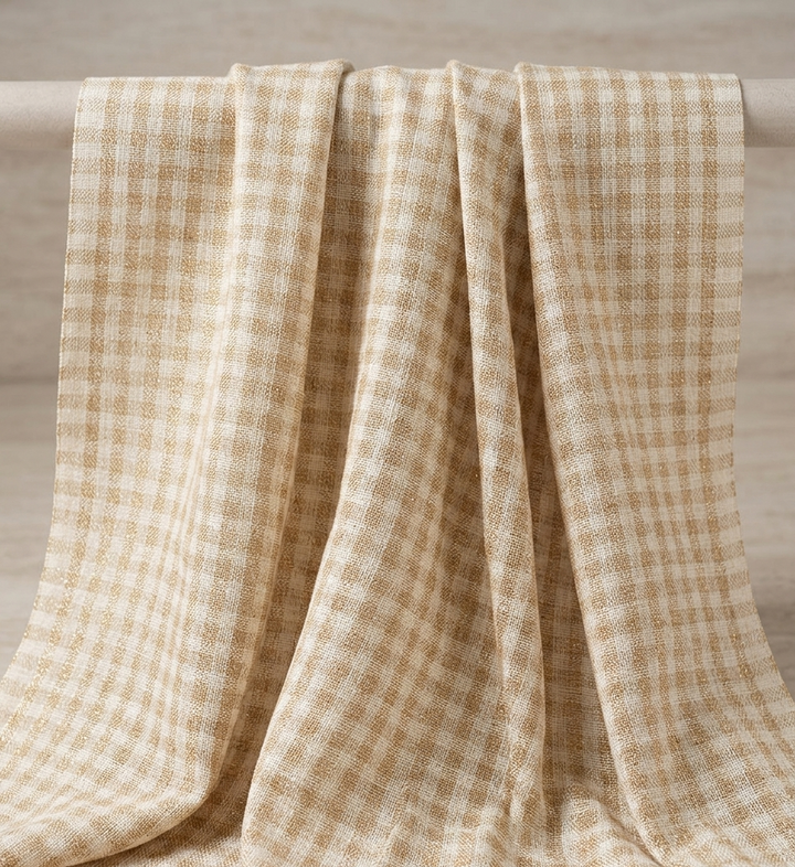 Premium Lurex Check Linen Fabric