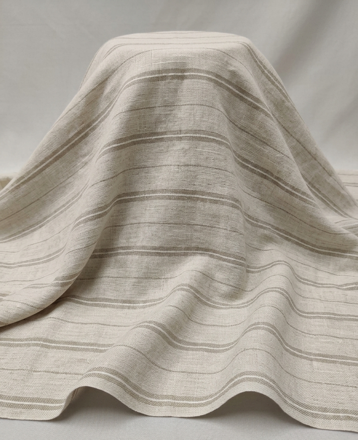 Premium Yarn Dyed Dobby 100% Linen Fabric
